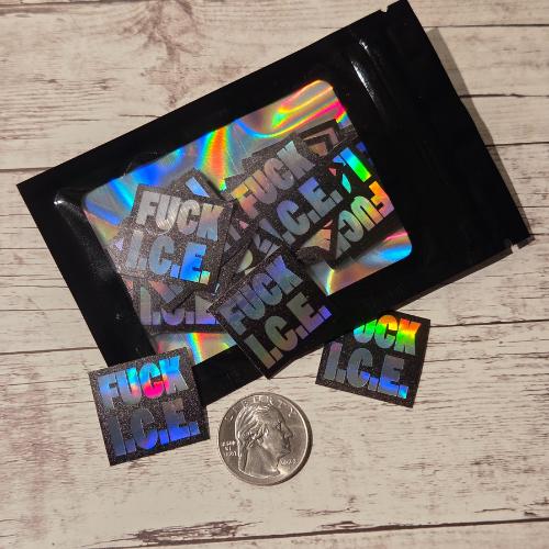 Fuck ICE Holographic Stickers | Anti-ICE Protest Confetti | Bulk Activist Vinyl Decals | Abolish ICE Pack